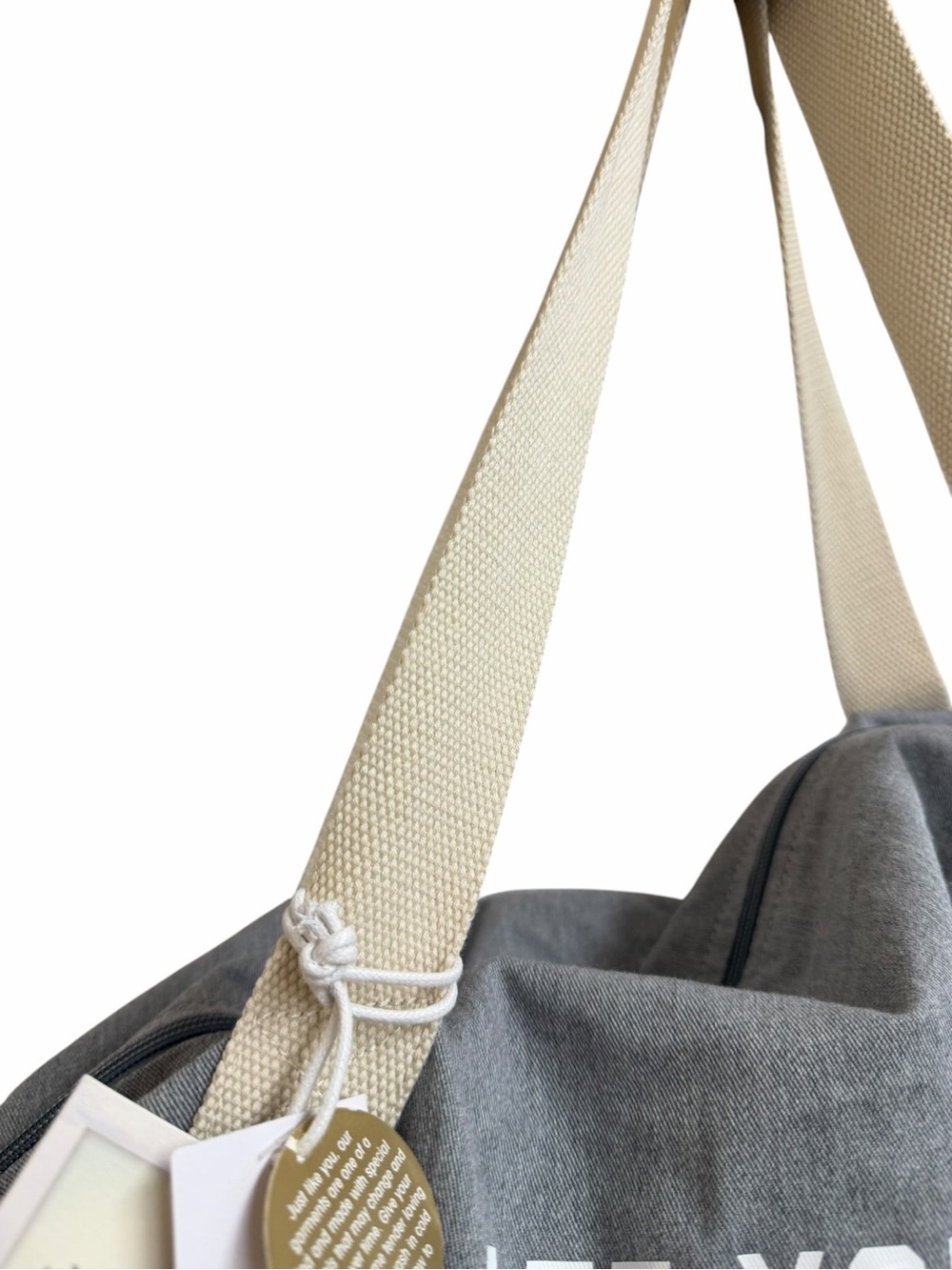 Spiritual Gangster Gray Canvas Duffel Gym Bag 'Let Your Soul Guide Your Way' - Picture 2 of 7